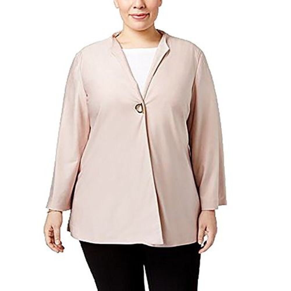 JM Collection Plus Size Toggle Jacket - Picture 2 of 2